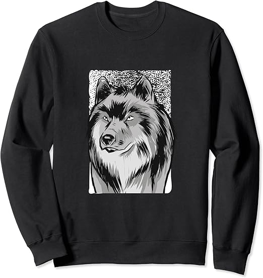 Gray wolf in the winter Sweatshirt Clothing